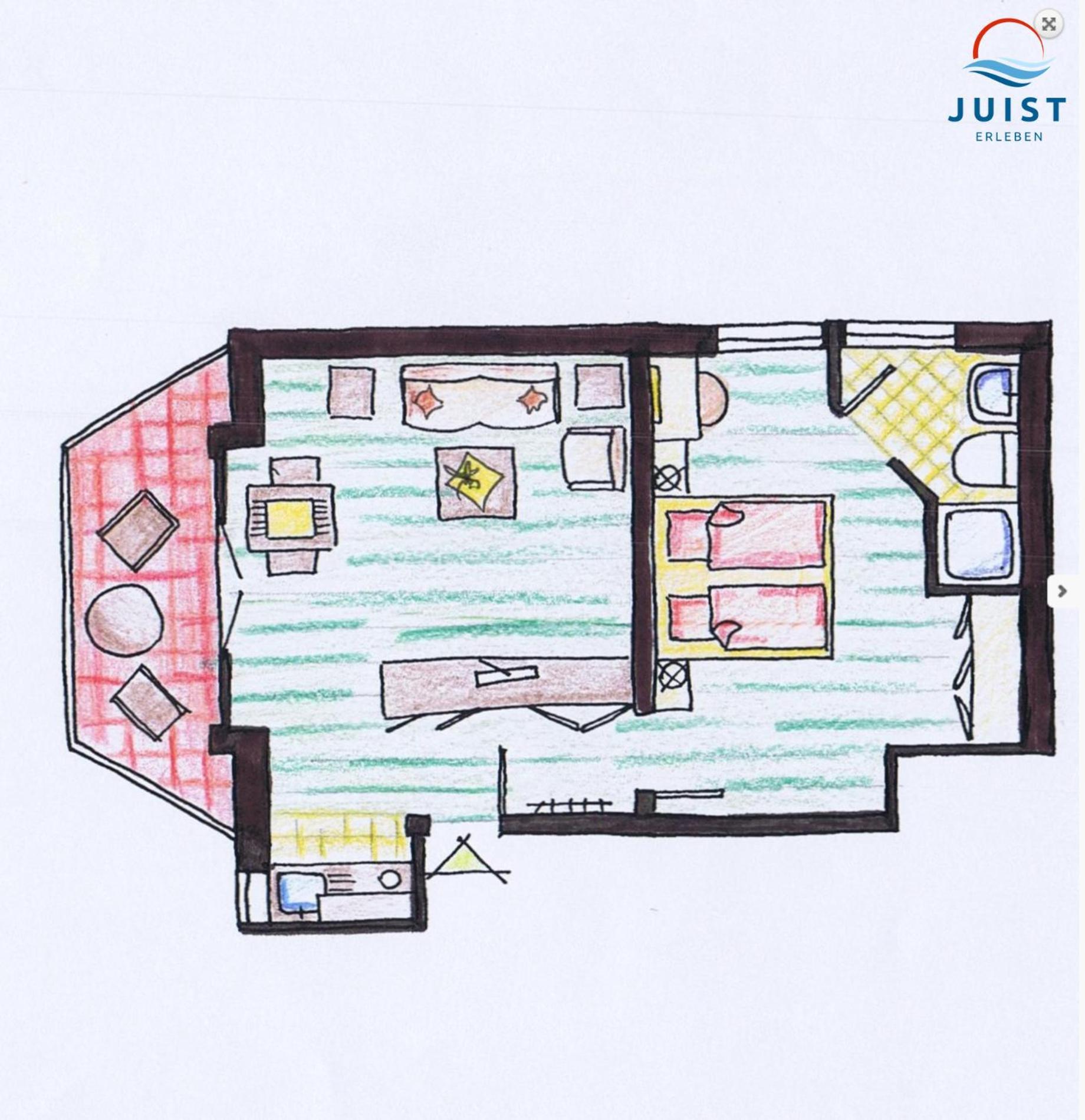 Haus Petra 132 - Ferienwohnung 2 Juist Exterior foto